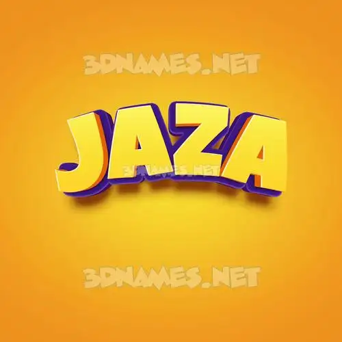 jaza in Orange Toon style - 3D name wallpaper jaza in Orange Toon style - 3D name wallpaper