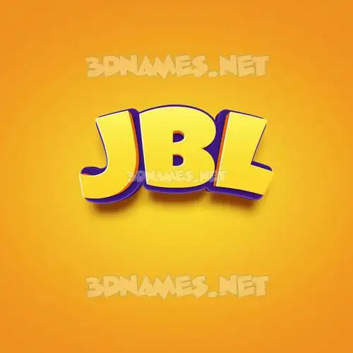jbl in Orange Toon style - 3D name wallpaper