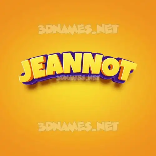 jeannot in Orange Toon style - 3D name wallpaper