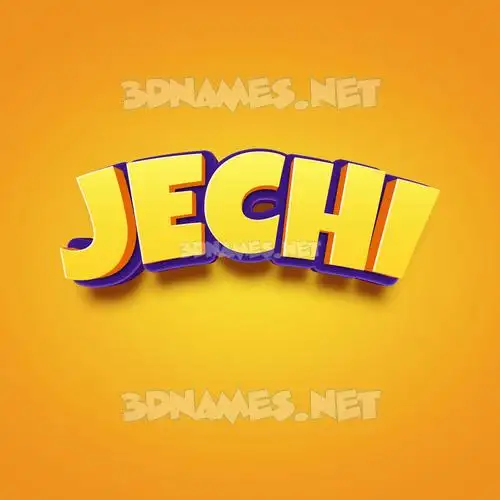 jechi in Orange Toon style - 3D name wallpaper jechi in Orange Toon style - 3D name wallpaper