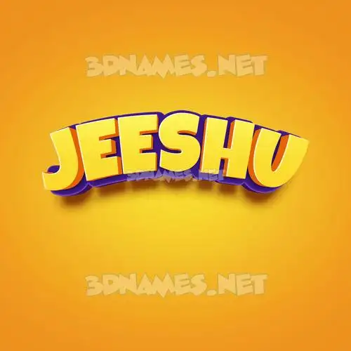 jeeshu in Orange Toon style - 3D name wallpaper