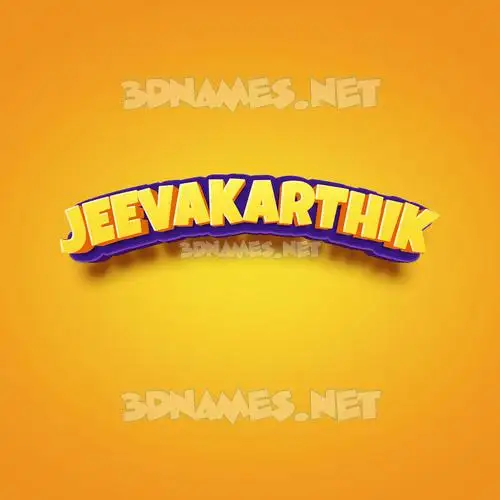 jeevakarthik in Orange Toon style - 3D name wallpaper jeevakarthik in Orange Toon style - 3D name wallpaper