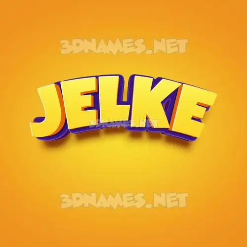 jelke in Orange Toon style - 3D name wallpaper jelke in Orange Toon style - 3D name wallpaper