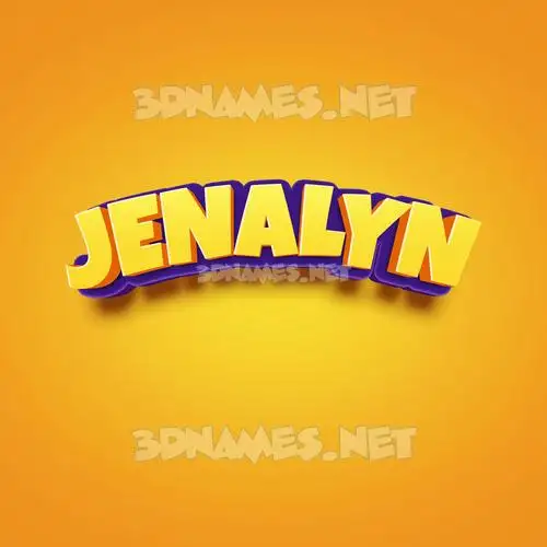 jenalyn in Orange Toon style - 3D name wallpaper
