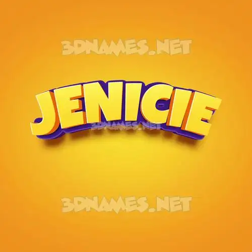 jenicie in Orange Toon style - 3D name wallpaper jenicie in Orange Toon style - 3D name wallpaper