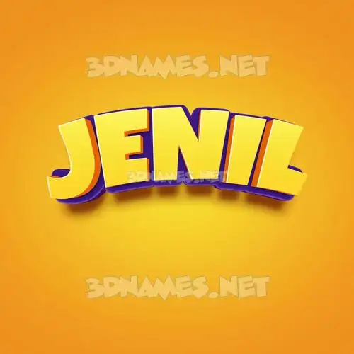 jenil in Orange Toon style - 3D name wallpaper jenil in Orange Toon style - 3D name wallpaper