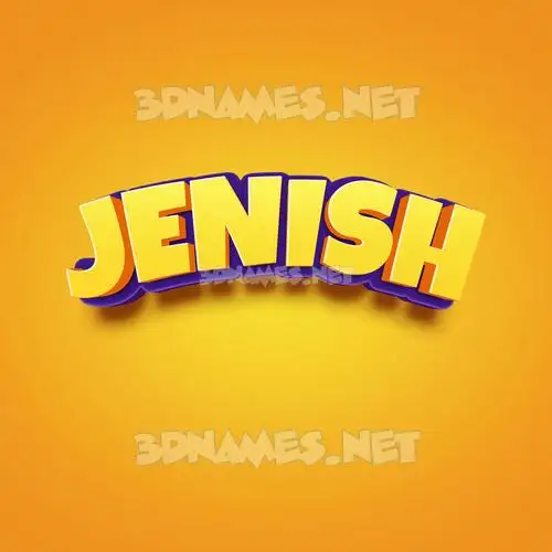 jenish in Orange Toon style - 3D name wallpaper jenish in Orange Toon style - 3D name wallpaper