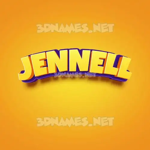 jennell in Orange Toon style - 3D name wallpaper jennell in Orange Toon style - 3D name wallpaper