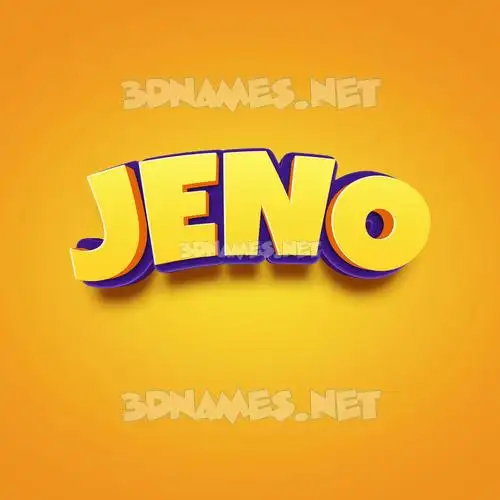 jeno in Orange Toon style - 3D name wallpaper