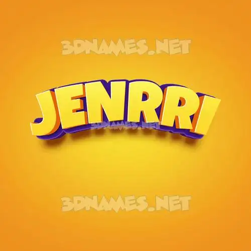 jenrri in Orange Toon style - 3D name wallpaper jenrri in Orange Toon style - 3D name wallpaper