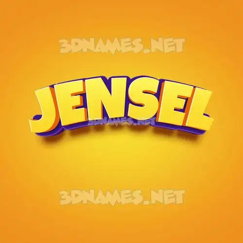 jensel in Orange Toon style - 3D name wallpaper