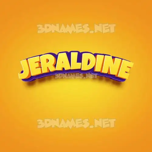 jeraldine in Orange Toon style - 3D name wallpaper jeraldine in Orange Toon style - 3D name wallpaper