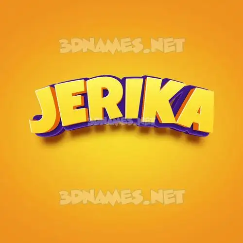 jerika in Orange Toon style - 3D name wallpaper