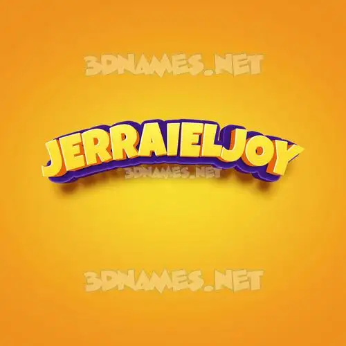jerraieljoy in Orange Toon style - 3D name wallpaper jerraieljoy in Orange Toon style - 3D name wallpaper