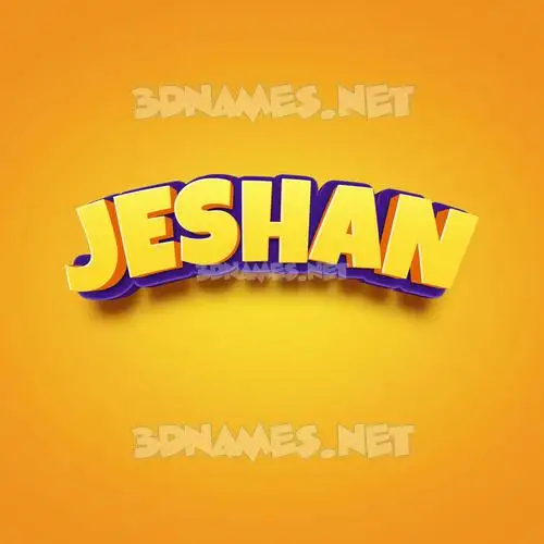 jeshan in Orange Toon style - 3D name wallpaper