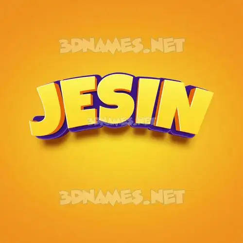 jesin in Orange Toon style - 3D name wallpaper jesin in Orange Toon style - 3D name wallpaper