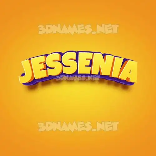 jessenia in Orange Toon style - 3D name wallpaper