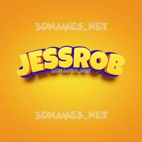 jessrob in Orange Toon style - 3D name wallpaper