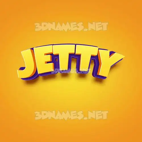 jetty in Orange Toon style - 3D name wallpaper jetty in Orange Toon style - 3D name wallpaper