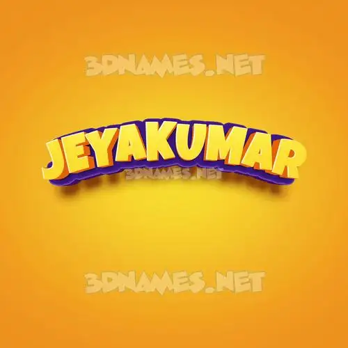 jeyakumar in Orange Toon style - 3D name wallpaper