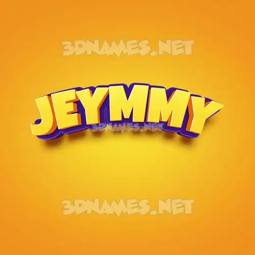 jeymmy in Orange Toon style - 3D name wallpaper