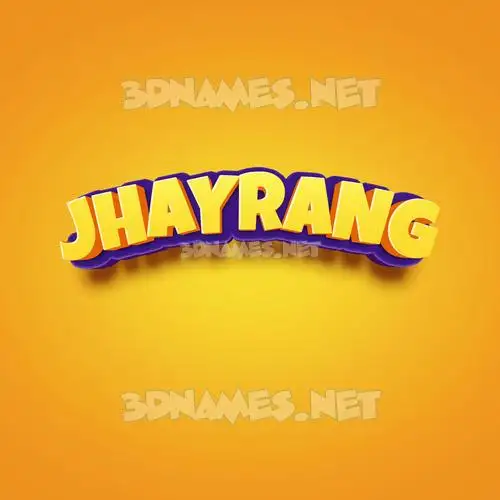 jhayrang in Orange Toon style - 3D name wallpaper jhayrang in Orange Toon style - 3D name wallpaper