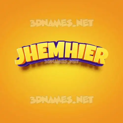 jhemhier in Orange Toon style - 3D name wallpaper jhemhier in Orange Toon style - 3D name wallpaper