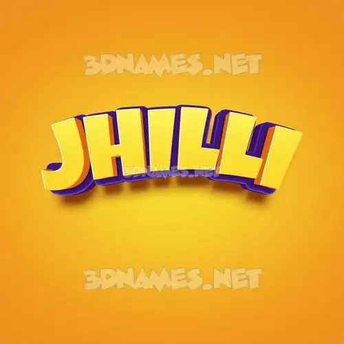 jhilli in Orange Toon style - 3D name wallpaper jhilli in Orange Toon style - 3D name wallpaper