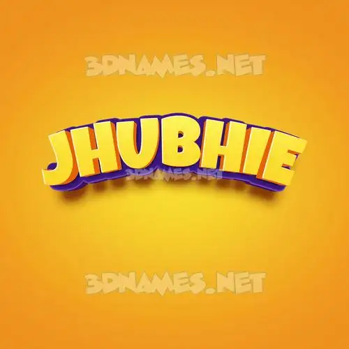 jhubhie in Orange Toon style - 3D name wallpaper