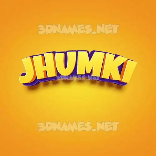 jhumki in Orange Toon style - 3D name wallpaper jhumki in Orange Toon style - 3D name wallpaper