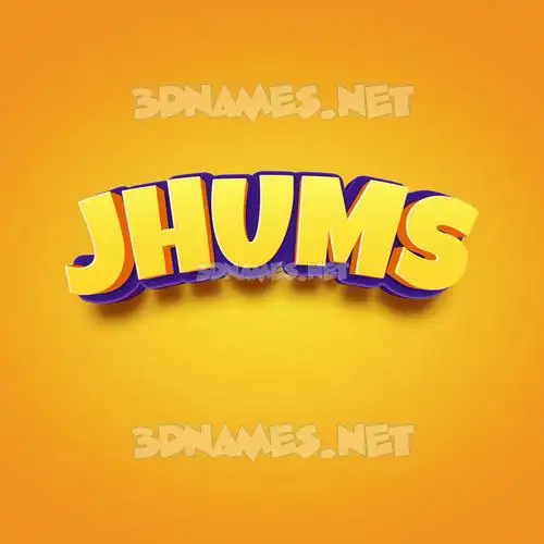 jhums in Orange Toon style - 3D name wallpaper jhums in Orange Toon style - 3D name wallpaper