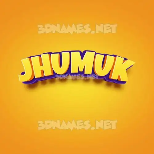 jhumuk in Orange Toon style - 3D name wallpaper jhumuk in Orange Toon style - 3D name wallpaper
