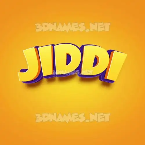 jiddi in Orange Toon style - 3D name wallpaper jiddi in Orange Toon style - 3D name wallpaper