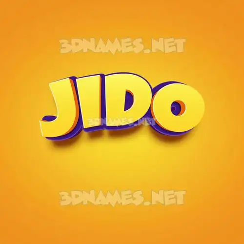 jido in Orange Toon style - 3D name wallpaper jido in Orange Toon style - 3D name wallpaper