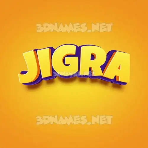 jigra in Orange Toon style - 3D name wallpaper jigra in Orange Toon style - 3D name wallpaper