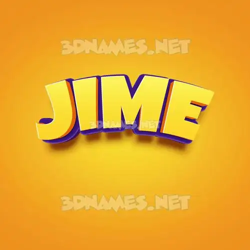 jime in Orange Toon style - 3D name wallpaper jime in Orange Toon style - 3D name wallpaper