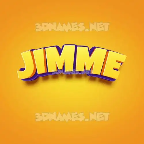 jimme in Orange Toon style - 3D name wallpaper