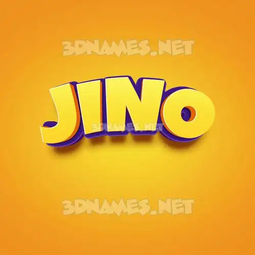 jino in Orange Toon style - 3D name wallpaper jino in Orange Toon style - 3D name wallpaper