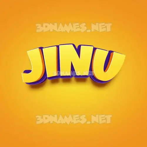 jinu in Orange Toon style - 3D name wallpaper jinu in Orange Toon style - 3D name wallpaper