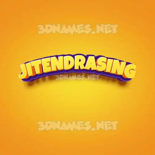 jitendrasing in Orange Toon style - 3D name wallpaper