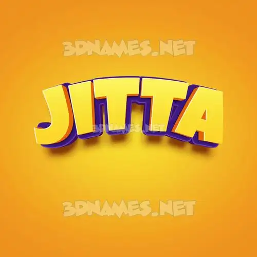 jitta in Orange Toon style - 3D name wallpaper