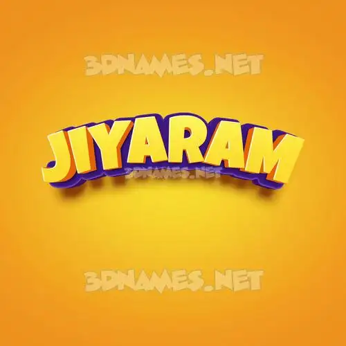 jiyaram in Orange Toon style - 3D name wallpaper