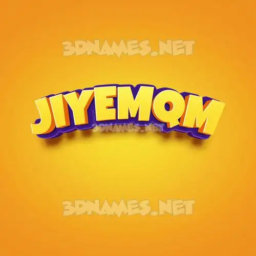 jiyemqm in Orange Toon style - 3D name wallpaper jiyemqm in Orange Toon style - 3D name wallpaper