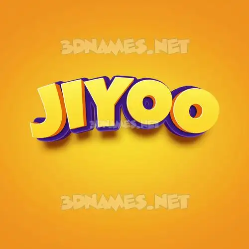 jiyoo in Orange Toon style - 3D name wallpaper jiyoo in Orange Toon style - 3D name wallpaper