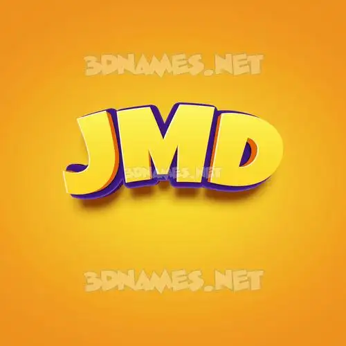 jmd in Orange Toon style - 3D name wallpaper