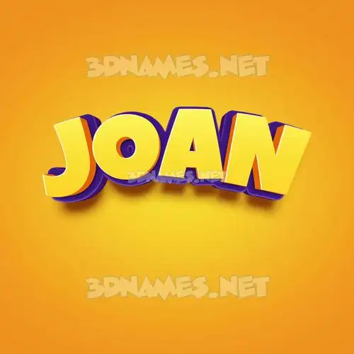 joan in Orange Toon style - 3D name wallpaper