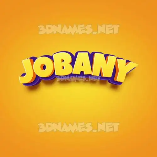 jobany in Orange Toon style - 3D name wallpaper