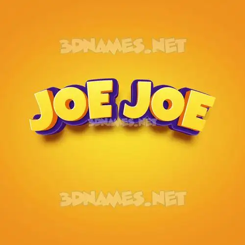 joe joe in Orange Toon style - 3D name wallpaper