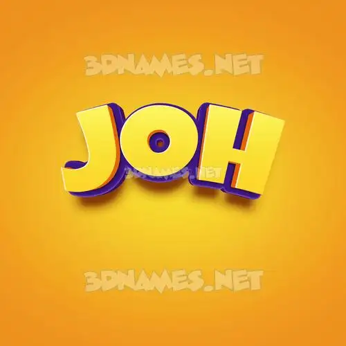 joh in Orange Toon style - 3D name wallpaper