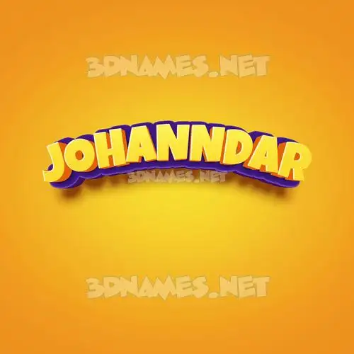 johanndar in Orange Toon style - 3D name wallpaper